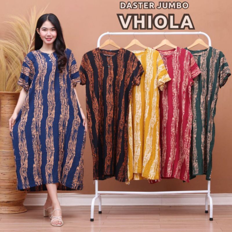 Daster Jumbo Vhiola | COD (bayar ditempat) | Daster Pekalongan | Daster Lengan Pendek | Baju Tidur W