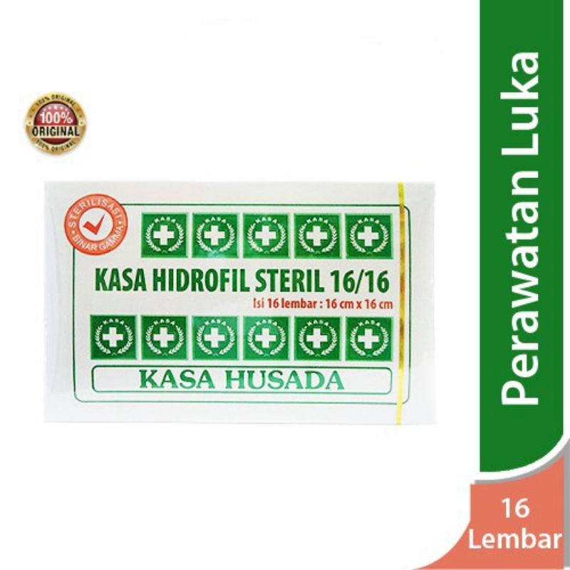 Kain Kasa Hidrofil Steril 16 pcs Kasa Husada