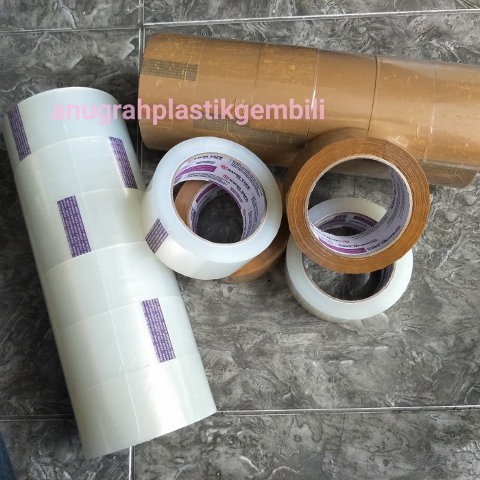 

6pcs Lakban Bening dan Coklat Tape 100 yard /48 mm - bening p1