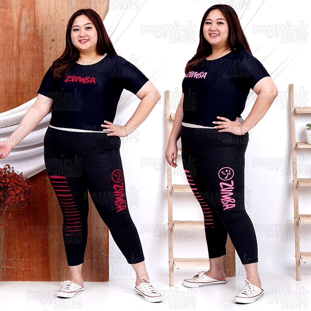 Baju Senam Crop Jumbo Zumba Bigsize / Baju Senam Wanita / Jumbo Bigsize Zumba Crop