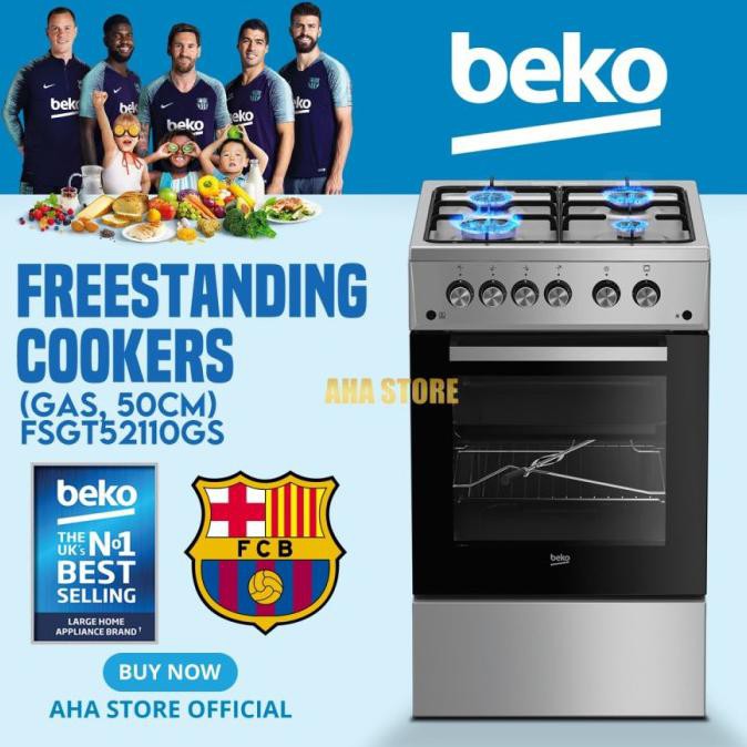 Beko Freestanding Gas Cooker Kompor Oven Fsgt52110Gs (Free Ongkir) Sansalvador13