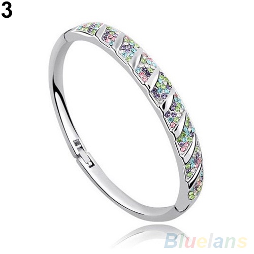 Hu Hu Hu Hu Hu Alat Bantu Pasang Kacamata♡ Gelang Bangle Slim Hias Berlian Imitasi Untuk Pengantin Wanita