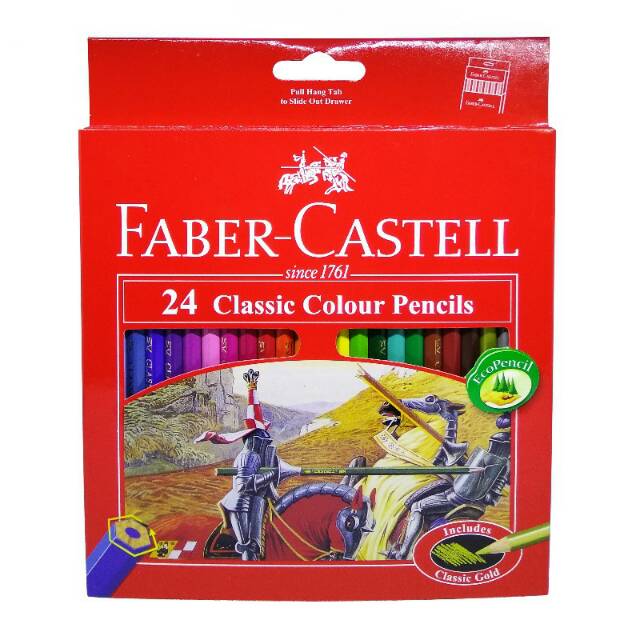 

[SET] PENSIL WARNA FABER CASTELL CLASSIC 24 WARNA PANJANG*