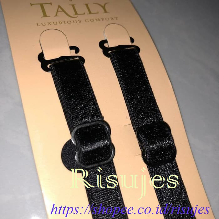 Tali BH Bra Tally Strap Kain &amp; Silicon Transparan Bening Asli Tally