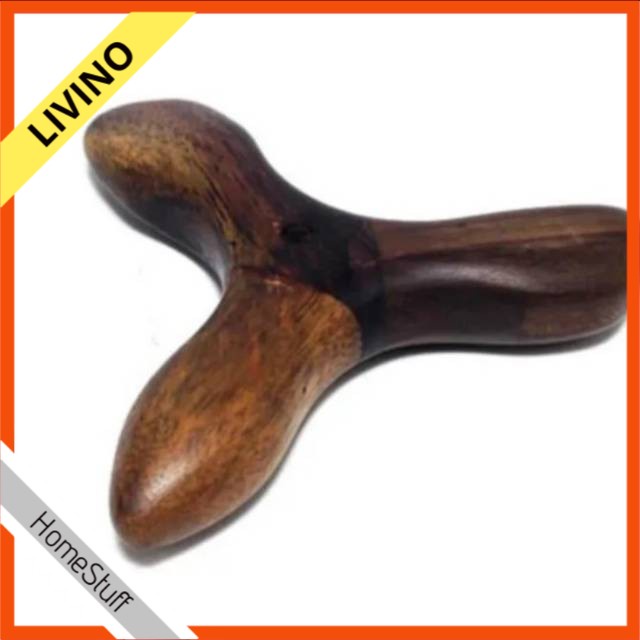 Alat Pijat Kerokan Kayu Segitiga Kaki Tiga Urut Kerikan Refleksi