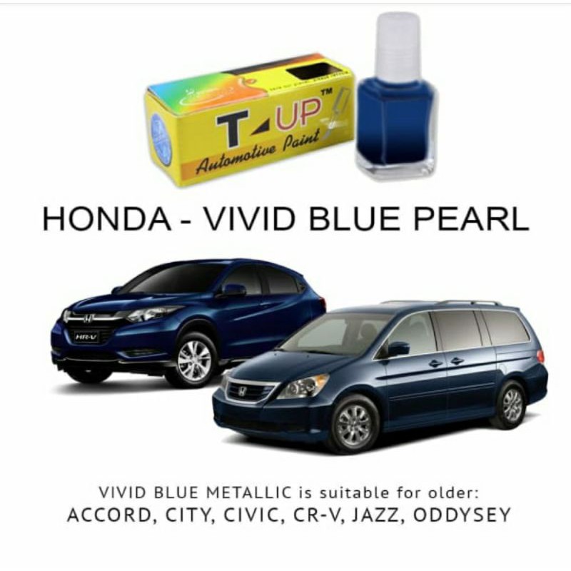 T-UP CAT OLES HONDA VIVID BLUE PEARL CONTOH CAT BIRU HONDA SAMPLE CAT HONDA BIRU