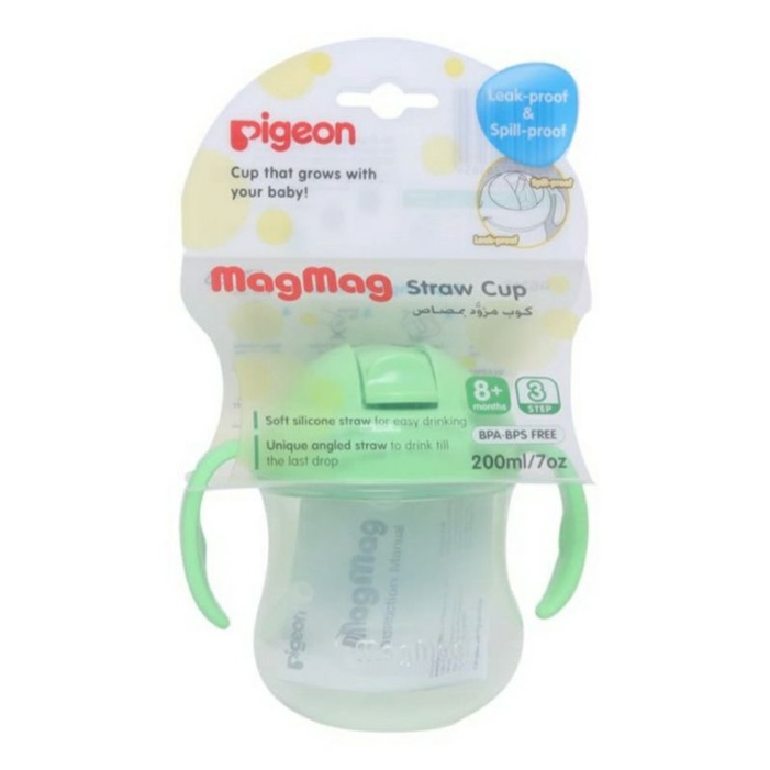 Pigeon Mag Mag Straw Cup Import  / Botol Minum Sedotan Training Straw Cup  200ml