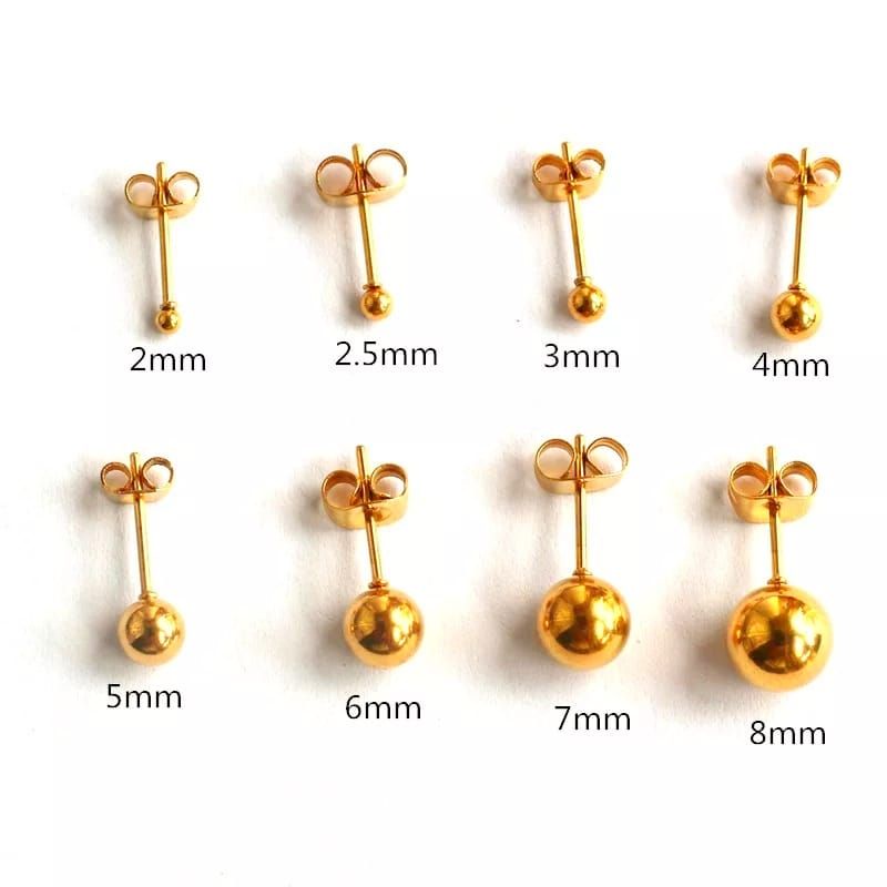 Anting Bulat Polos XUPING Emas Wanita