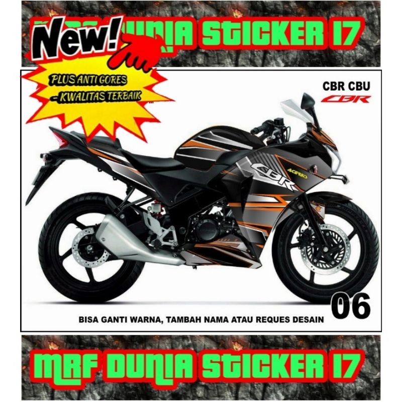 Sticker decal CBR CBU Full Body dekal CBR CBU Stiker CBR CBU Full Body Motif 06