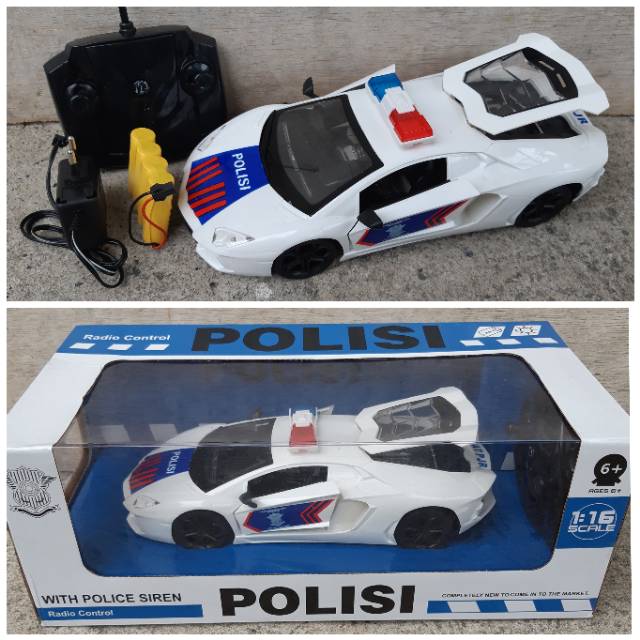 RC Car Sedan Polisi - Mainan Mobil Police Remote Control Anak Edukatif Radio Kontrol Edukatif