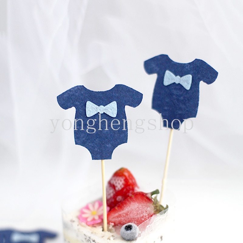 10pcs / set Topper Kue Cupcake / Muffin DIY Untuk Dekorasi Pesta Baby Shower