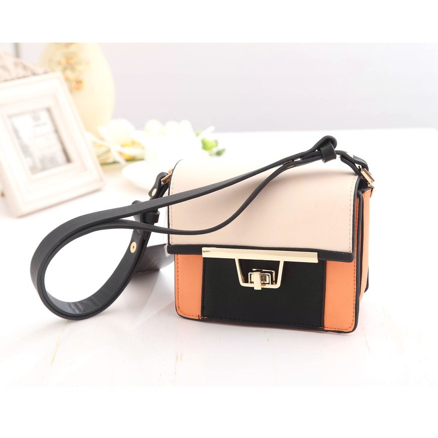ZARA PUSHLOCK SHOULDER BAG COLOUR COMBINATION 100199 