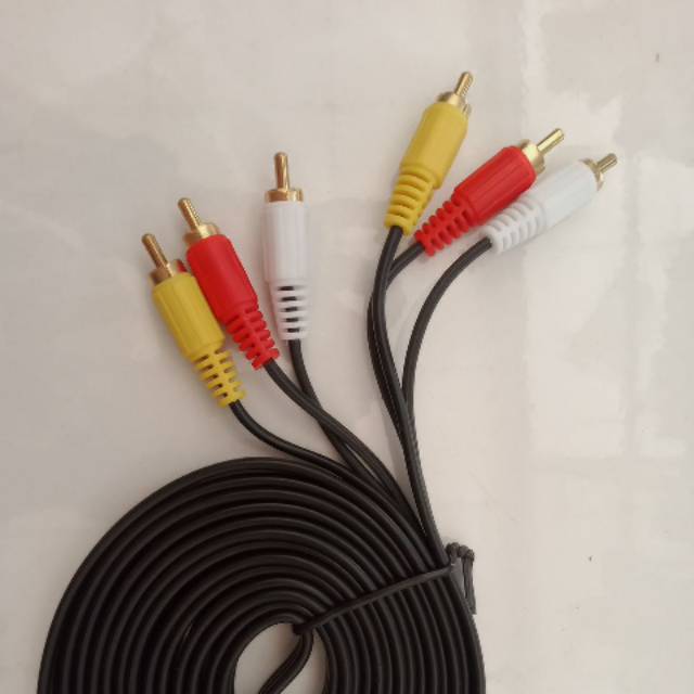 Kabel AV RCA Audio Video, 3 ke 3, DVD ,VCD 3 Meter