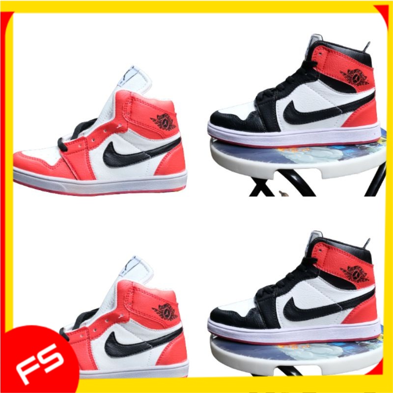 NIKE JORDAN FREE FIRE CHIGAGO BLACK TOE - NIKE AIR JORDAN 1 ANAK JUNIOR IMPORT VIETNAM UNISEX - RO