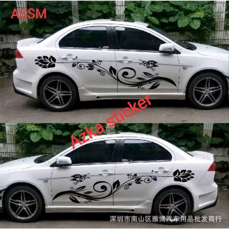 terlaris sticker mobil motif batik bunga sticker mobil sedan Brio jass Avanza BMW all mobil bisa