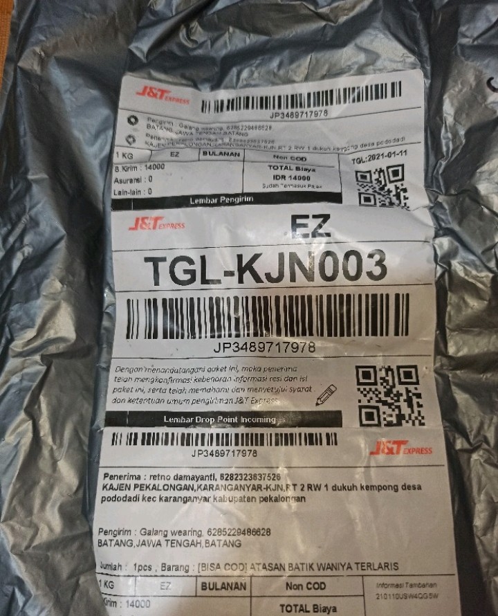 Tunik Batik Unggul Jaya Atasan Lintang Slimpang