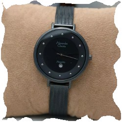 ALEXANDRE CHRISTIE ORIGINAL AC 2485 Jam Tangan Wanita Full Black