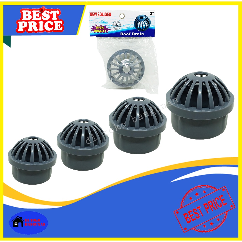 Saringan Pembuangan Talang Air Roof Drain Pvc Ukuran 2&quot; 2.5&quot; 3&quot; 4&quot; Inch