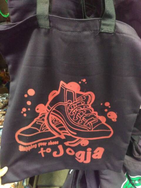 (BISA COD) TOTE BAG KHAS JOGJA UKURAN 35x25 cm BAHAN KUALITAS PREMIUM - TAS PRIA DAN WANITA
