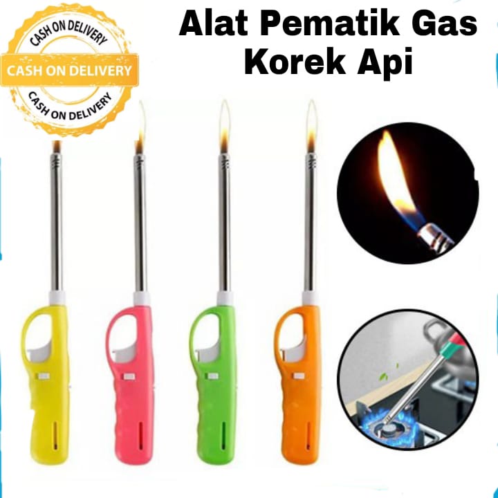 [BISA COD] Korek Api Gas Panjang Korek Pematik Kompor Gas Korek Pistol Bisa Di Isi Ulang