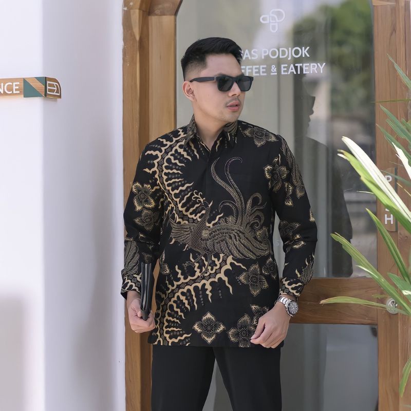 Batik Pria Anyar Lengan Pendek Casual Modern Modis TjGrup Size M L XL XXL XXXL Baju Batik Pria Slim Fit Lengan Panjang Pendek