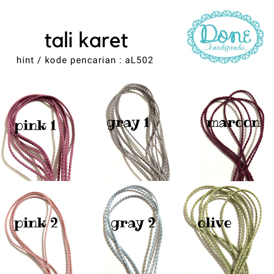 Tali karet padi tali karet pita rambut aksesoris craft bracelet aL502