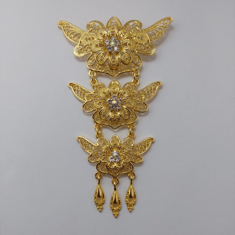 Bros kebaya Bros kutubaru Bros susun tiga-H kuning