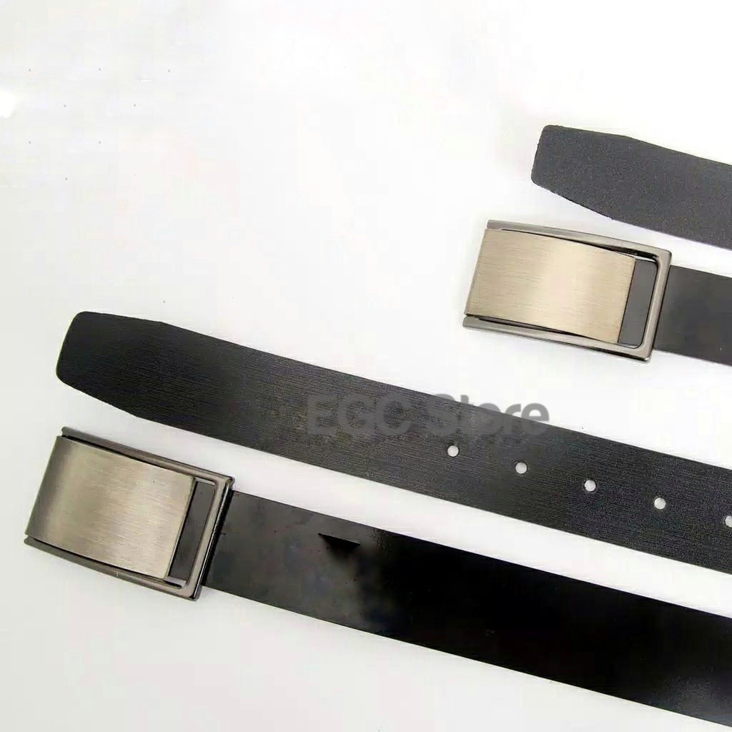 IKAT PINGGANG PRIA SILET HITAM POLOS STAINLEES BERKUALITAS BDT+FIBER JAVARINO