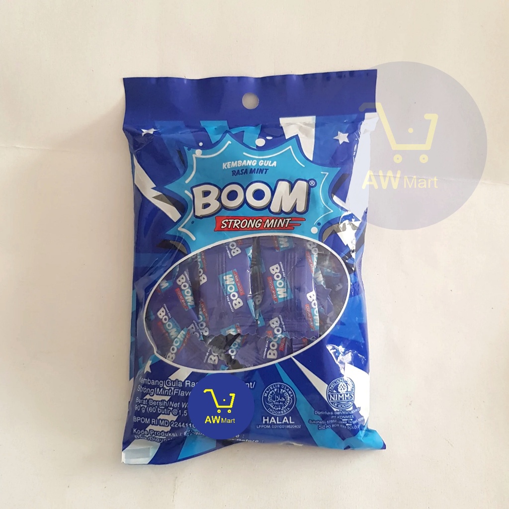 PERMEN BOOM KEMBANG GULA RASA MINT (MINT/STRONG MINT) 90G