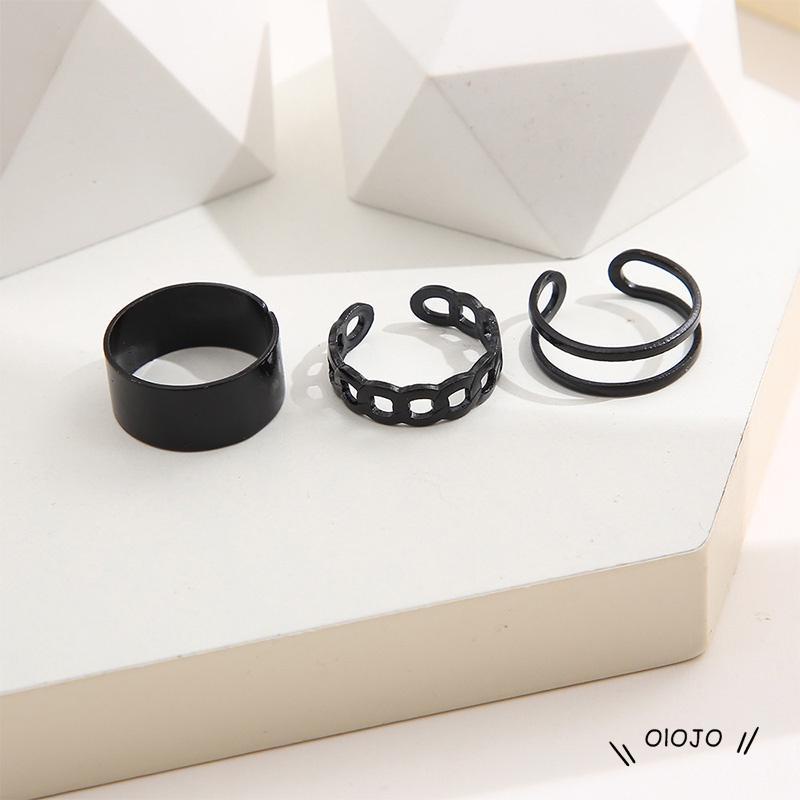 【COD】3pcs / Set Cincin Jari Knuckle Gaya Vintage Punk Hip Hop Korea Untuk Pria Dan Wanita