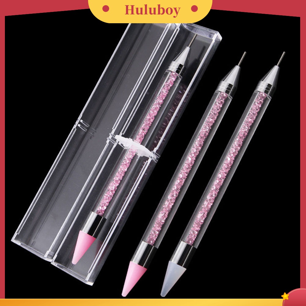 Huluboy Huluboy♡ Pen Dotting Berlian Imitasi Kepala Ganda Untuk Nail Art
