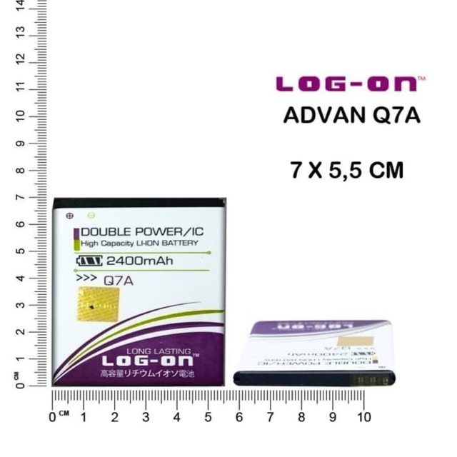 BATERAI LOG ON ADVAN Q7A DOUBLE POWER DOUBLE IC