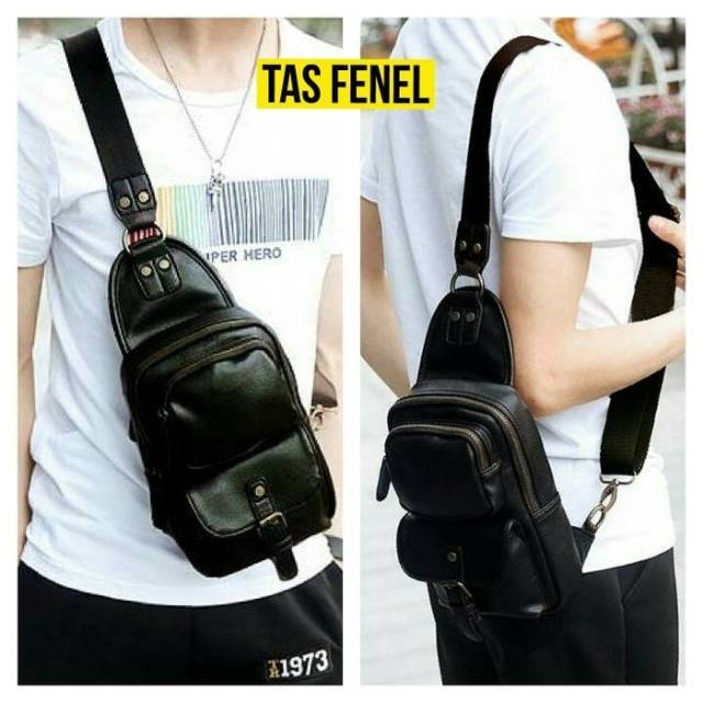 Tas selempang pria - tas kulit import murah - tas sekolah kuliah kekinian - tas branded wanita hp