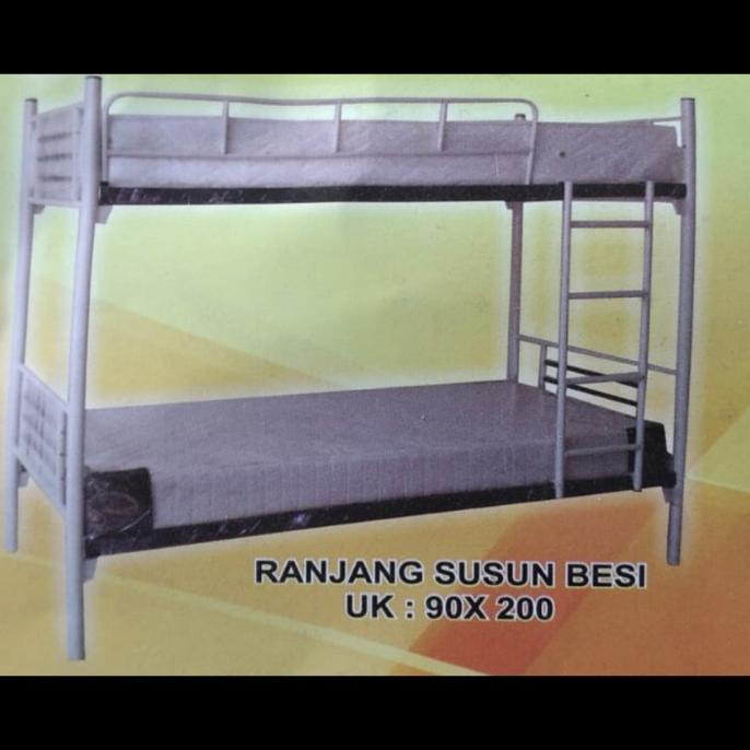 :::::::] Ranjang Besi Tingkat 90x200 Single Bed