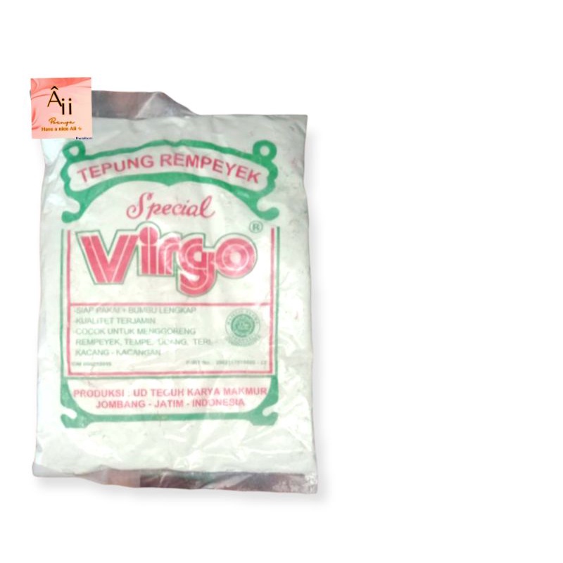 

1pak tepung rempeyek spesial siap pakai merk Virgo isi 10sachet