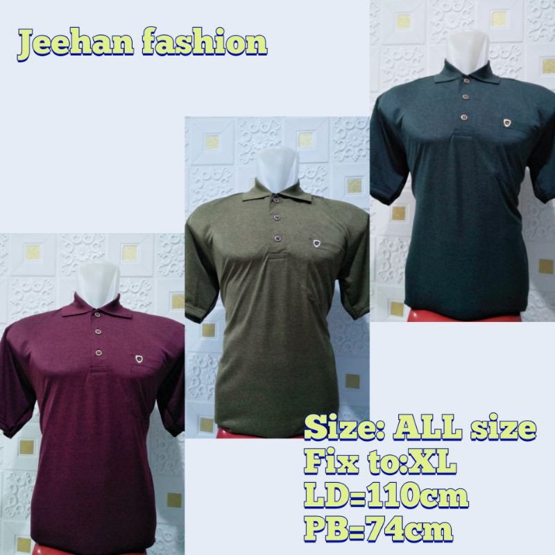 Baju Kaos Kerah Polos Polo Pria