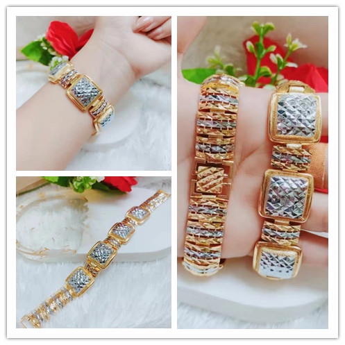 Gelang Xuping Rantai Kombinasi Lapis Emas Perhiasan Fashion 1239-1241