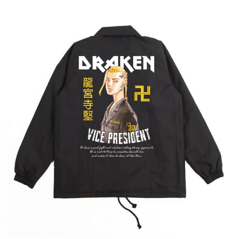 Jaket Coach Anime Tokyo Revengers Draken / Jacket Coach Tokyo Manji