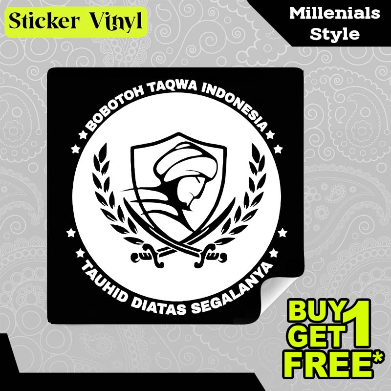 

Stiker Sticker Bobotoh Taqwa Tauhid Di Atas Segalanya Desain Keren dan Kekinian Aesthetic Bahan Vinyl Satuan Anti Air