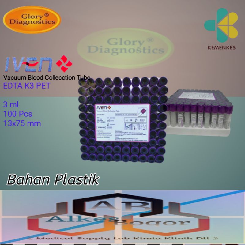 tabung EDTA 3 ml l tabung ungu EDTA 3ml IVEN