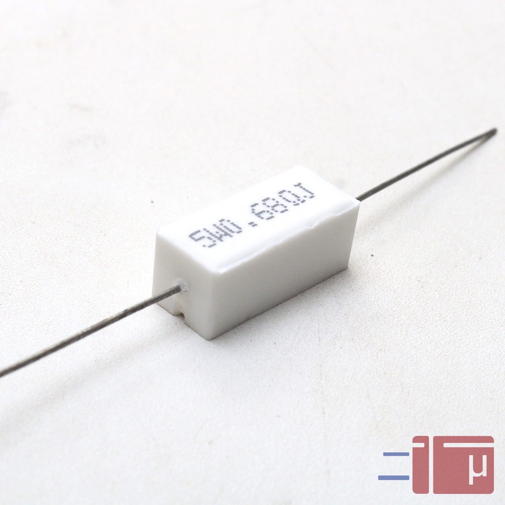 Resistor Kapur 0.68R 0.68 Ohm 5W Taiwan Kaki Tembaga