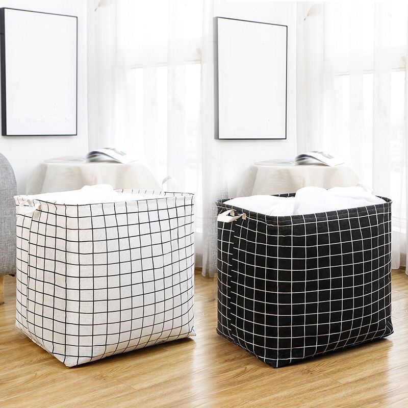 dc88 Clothing storage basket Jumbo/Tempat penyimpan pakaian selimut mainan dengan kantung serut