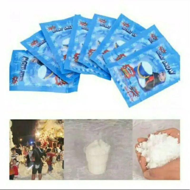 mainan salju heboh / instant snow 5 gram / mainan edukasi / salju buatan / mainan anak murah grosir