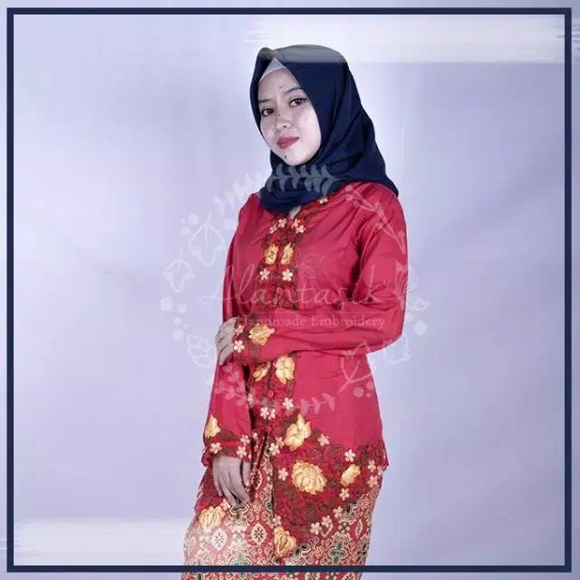 Alantasik - kebaya bordir BIG SIZE / UKURAN JUMBO / kabaya bunga / baju kabaya warna