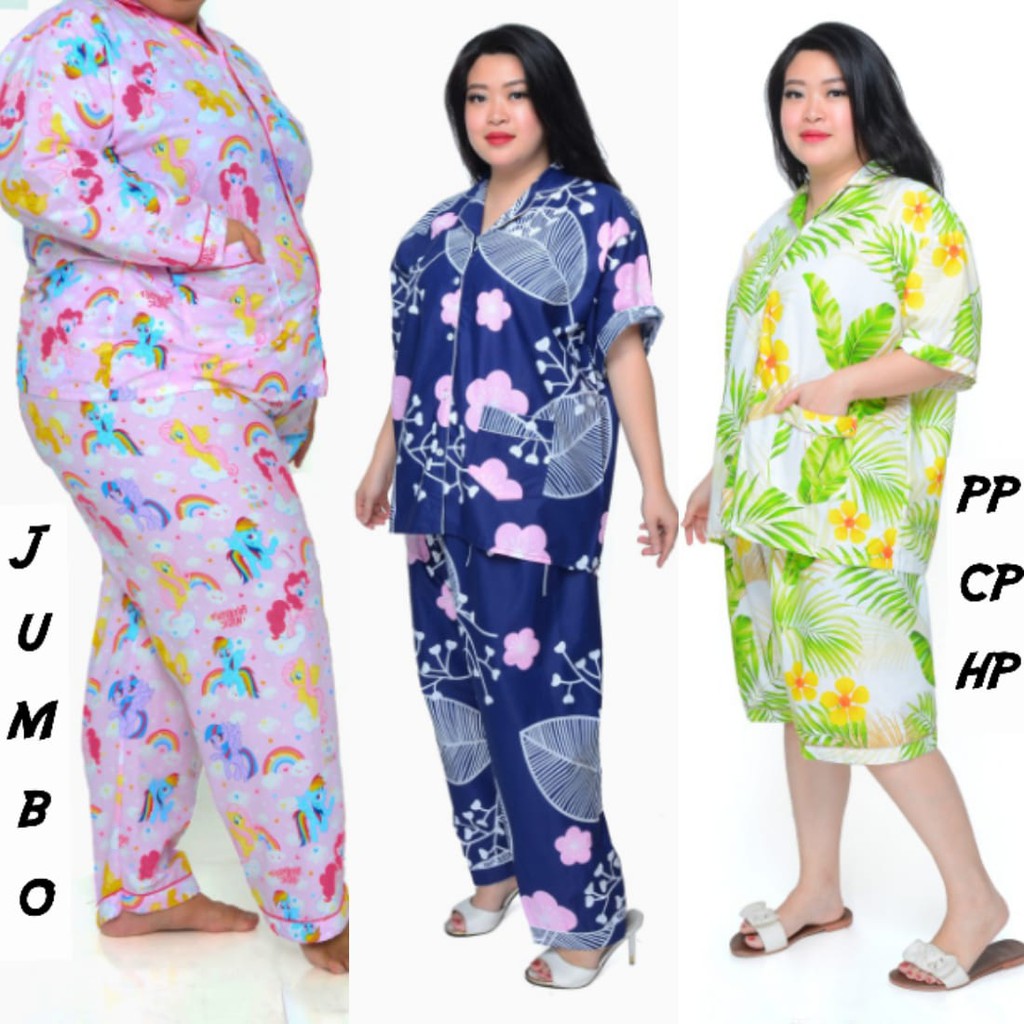BAJU TIDUR JUMBO CELANA PENDEK DAN CELANA PANJANG