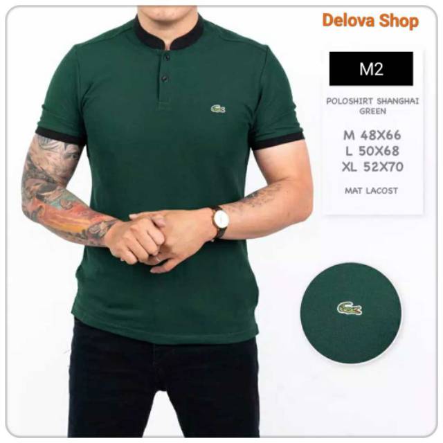 KAOS POLO PRIA KRAH SHANGHAI (M2) BAHAN KATUN IMPORT BAGUS HALUS BAJU ATASAN PRIA BAJU COWO