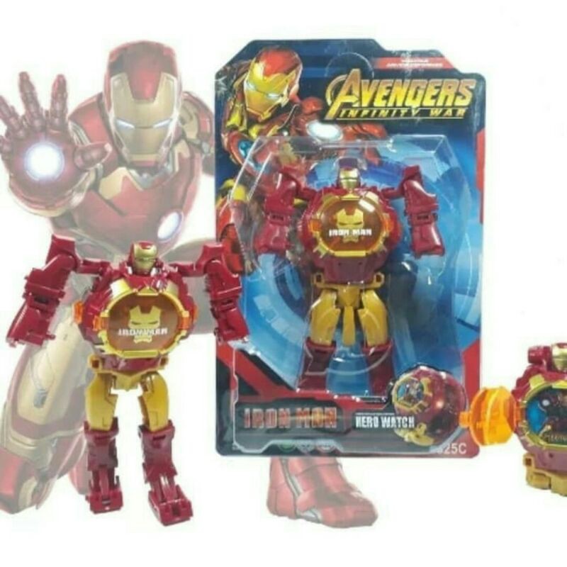Jam Tangan Watch Anak Robot Besar Ironman Avengers