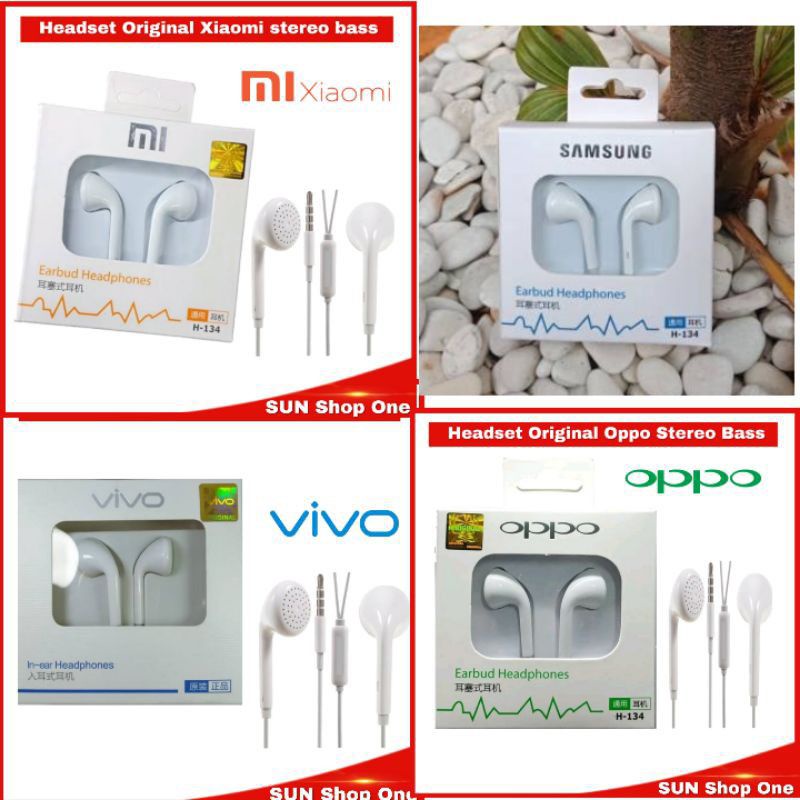 Headset Oppo Stereo Bass All Type Headfree Xiaomi Samsung Vivo