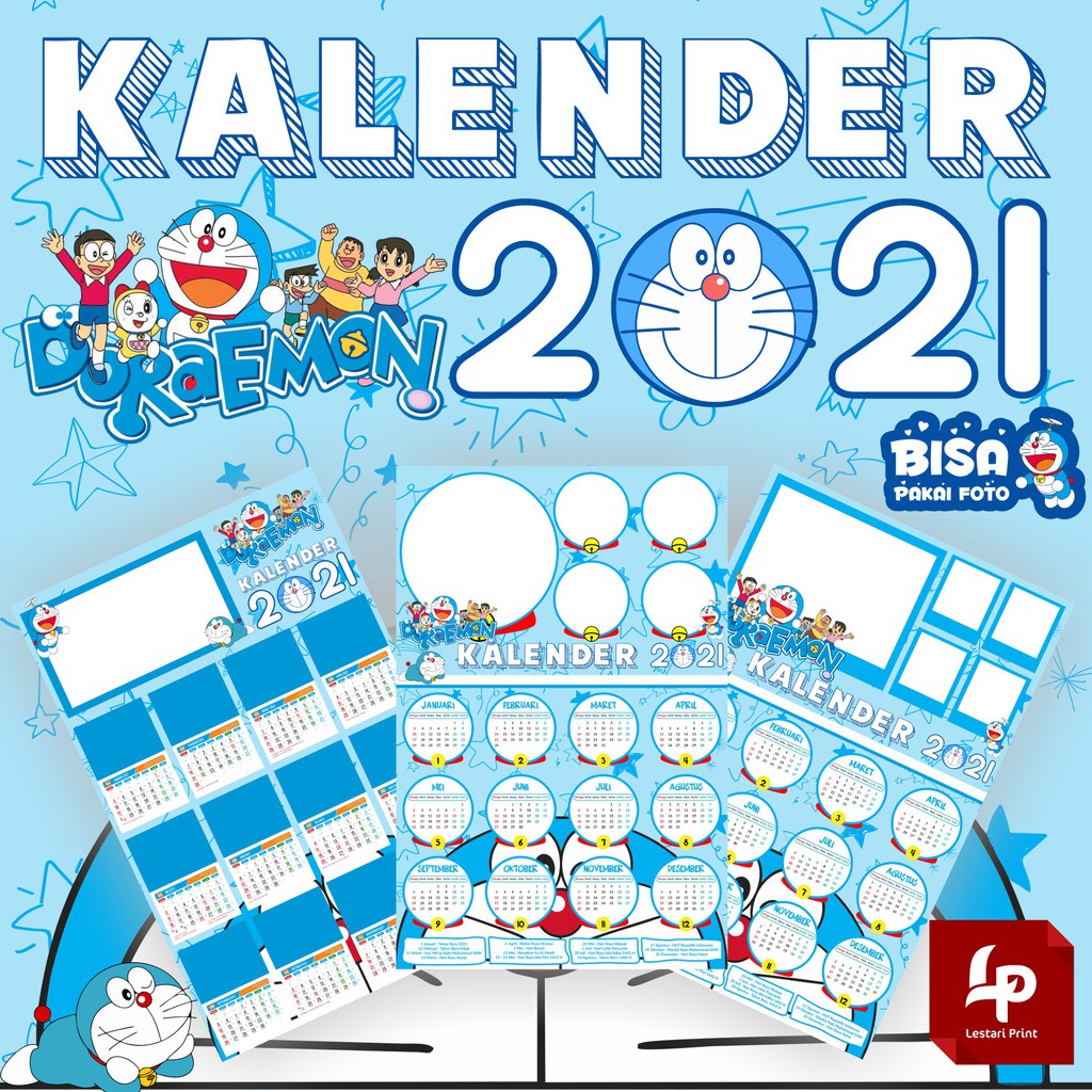 

KALENDER DINDING 2021 / DORAEMON / BISA PAKAI FOTO / KARAKTER / MOTIF / LESTARI PRINT