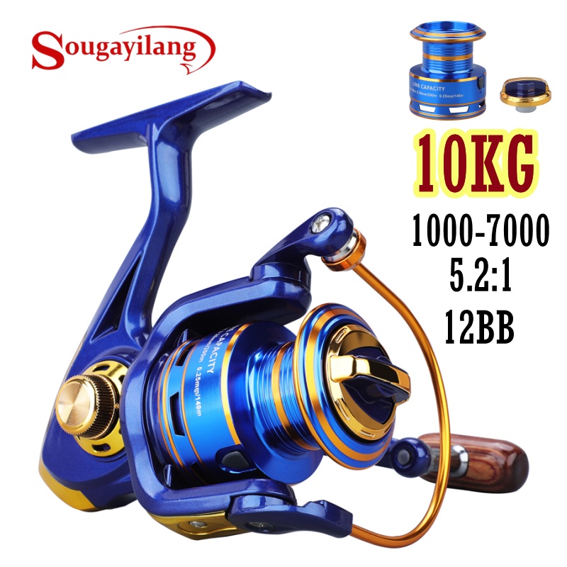 Sougayilang Reel Pancing Spinning Fishing Reel 1000-7000 Harga Terendah Untuk Metal Spool Joran Pancing Alat Pancingan